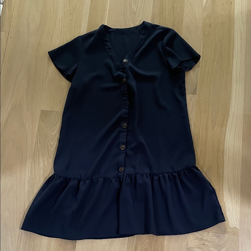 Amazon Women's Navy Button-Down Dress